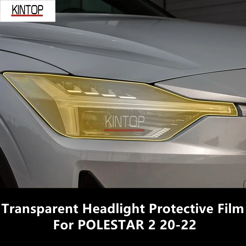 For POLESTAR 2 20-22 TPU Transparent Headlight Protective Film, Headlight Protection, Film Modification