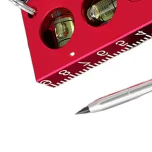 Multifunctional Magnetic Marking Ruler Aluminum Alloy Folding Woodworking Ruler Level Multi-Function Marking Measuring Tool