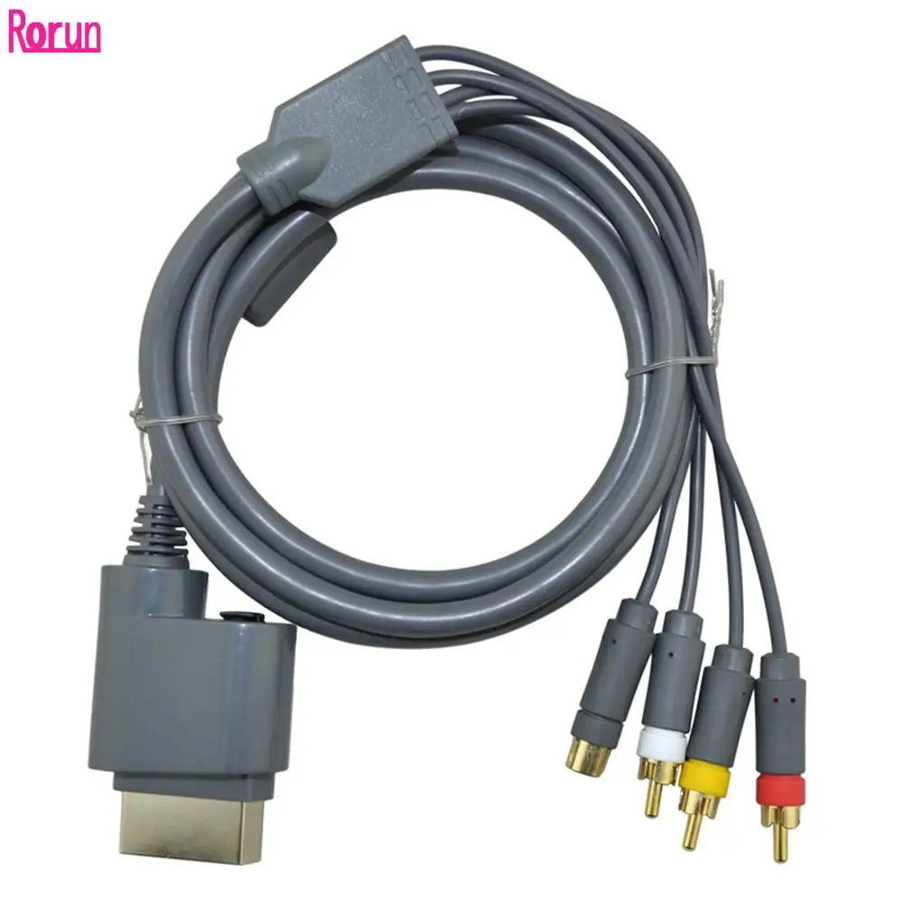 

1.8M S-Video AV Cable for Xbox 360 game console 3RCA cable gray Audio Video cable