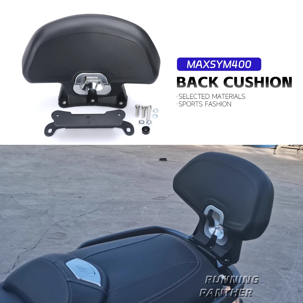 

FOR SYM MAXSYM 400 MAXSYM400 UP-2022 2021 2020 Motorcycle Black Rear Passenger Seat Tailstock Backrest Back Rest Cushion Pad