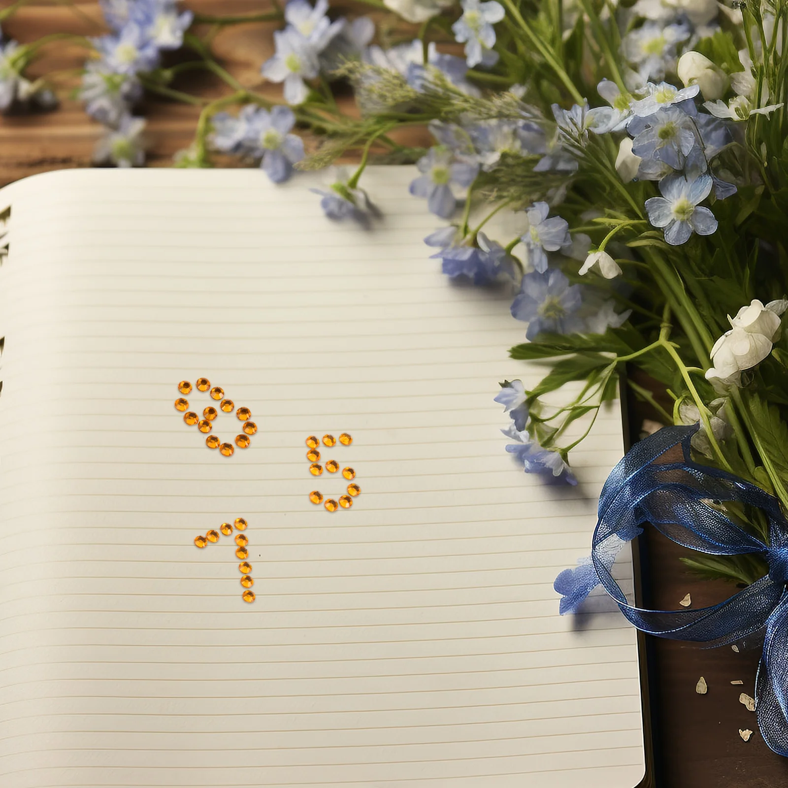 4 Sheets Rhinestone Letter Number Stickers Acrylic Glitter Alphabet Stickers for Scrapbook Crafting DIY Decoration