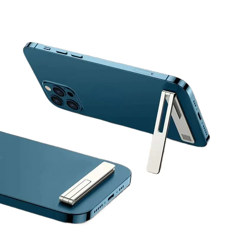 

Invisible Ultra Thin Magnetic Mobile Phone Holder Stands Metal Alloy Foldable Cellphone Kickstand Desktop Tablet Bracket Support
