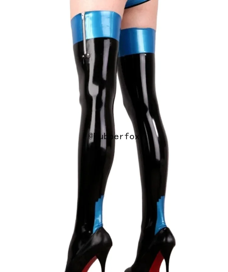 

customized latex stockings suits rubber leggings rubber fetish club wear cosplay Latex Stockings with Back Seam