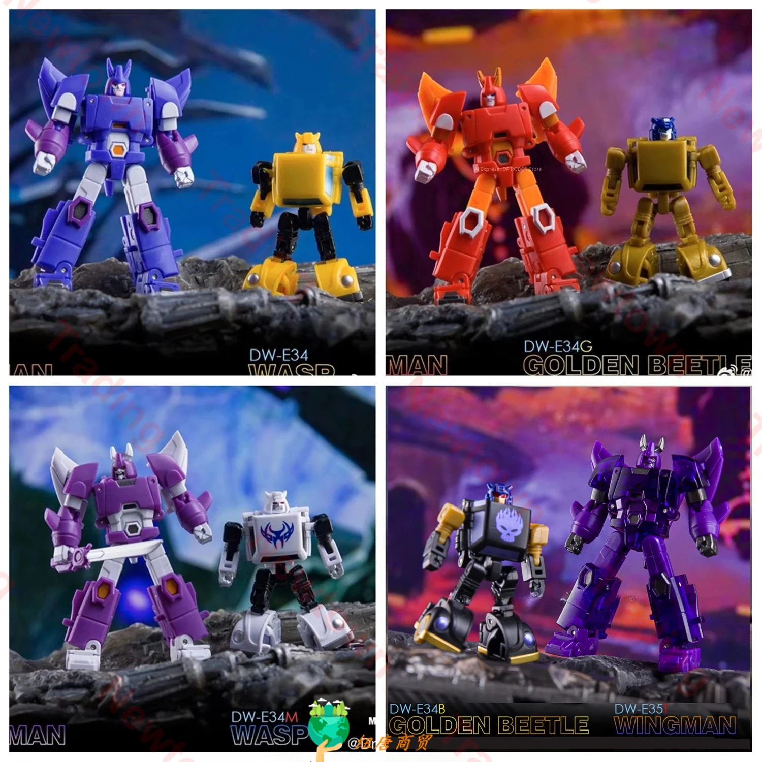 

[IN STOCK] Transformation Dr.Wu DW-E35 DW-E34 DW-E35M DW-E34G DW-E35S DW-E34M DW-E35T DW-E34B Cyclonus WASP Mini Action Figure