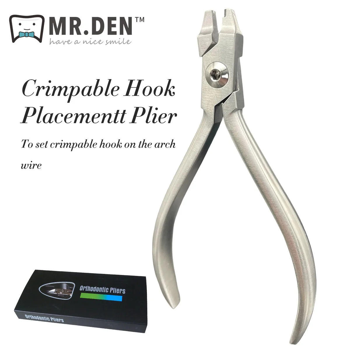 MR DEN Dental Orthodontic Crimpable Hook Placement Pliers Clamp Forceps crimpable ball High quality tool Surgical Instrument