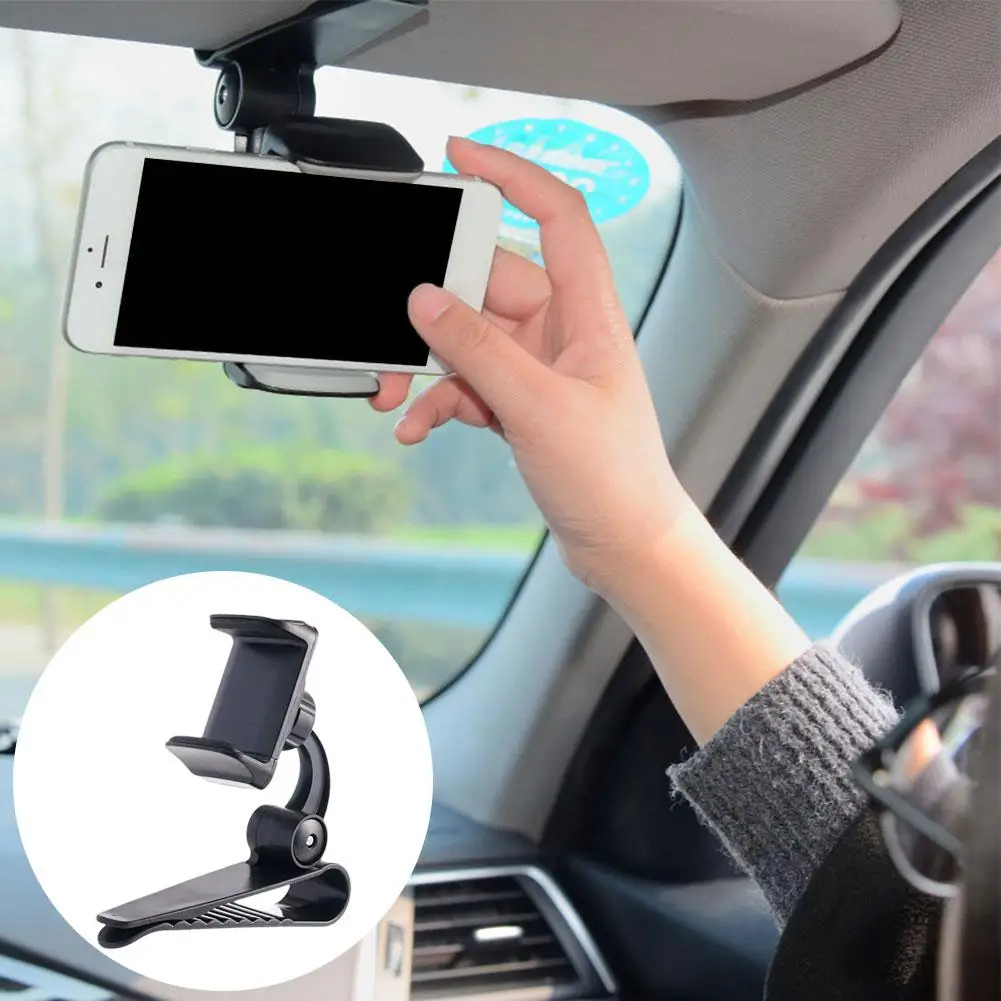 Universal Car Sun Visor Phone Holder 360° Rotation Automobiles Navigation Mount Stand Clip Mobile Phone Bracket Accessories