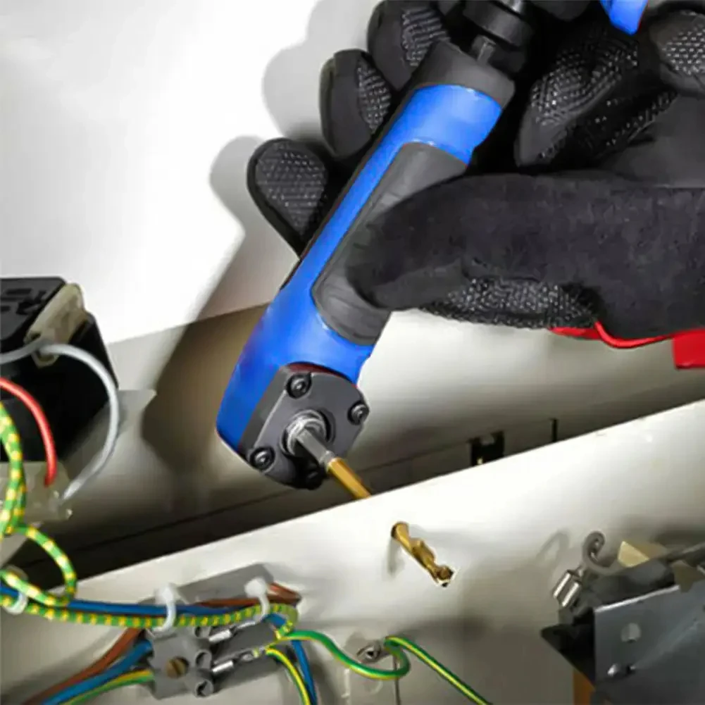 Heavy Duty Right Angle Drill Extension 1/4 Hex Bit Holder Adapter for Manual Screwdriver Woodworking Carpenter DIY Tools