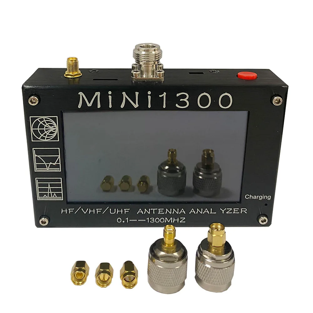 

2025 Mini1300 Antenna Analyzer with SMA-Calibration Kits 0.1-1300MHz Frequency Range Portable VNA for HF/VHF/UHF