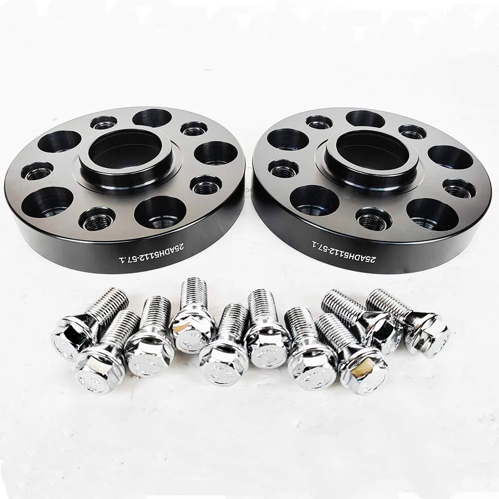 Car accessories 25MM Car Widen kit Adapter 5x112 57.1 Hub Centric Wheel Spacer 2PCS For Audi a4 b7 2007 with 10pcs 14*1.5 bolts