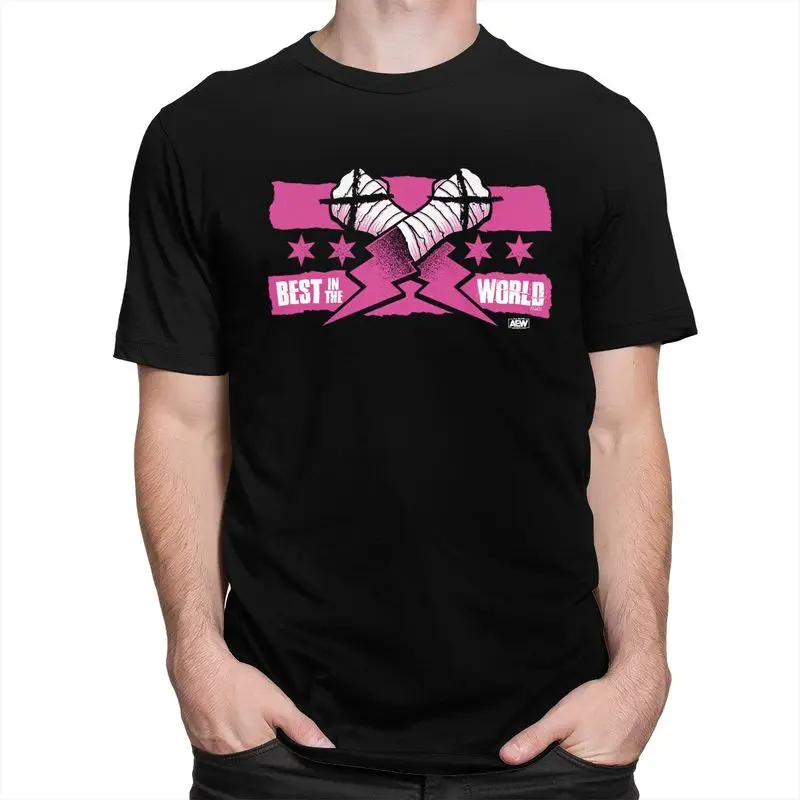 Custom Famous Wrestler CM Punk Tshirts for Men Short Sleeves Casual T Shirt Fashion T-shirts Pure Cotton Tee Gift