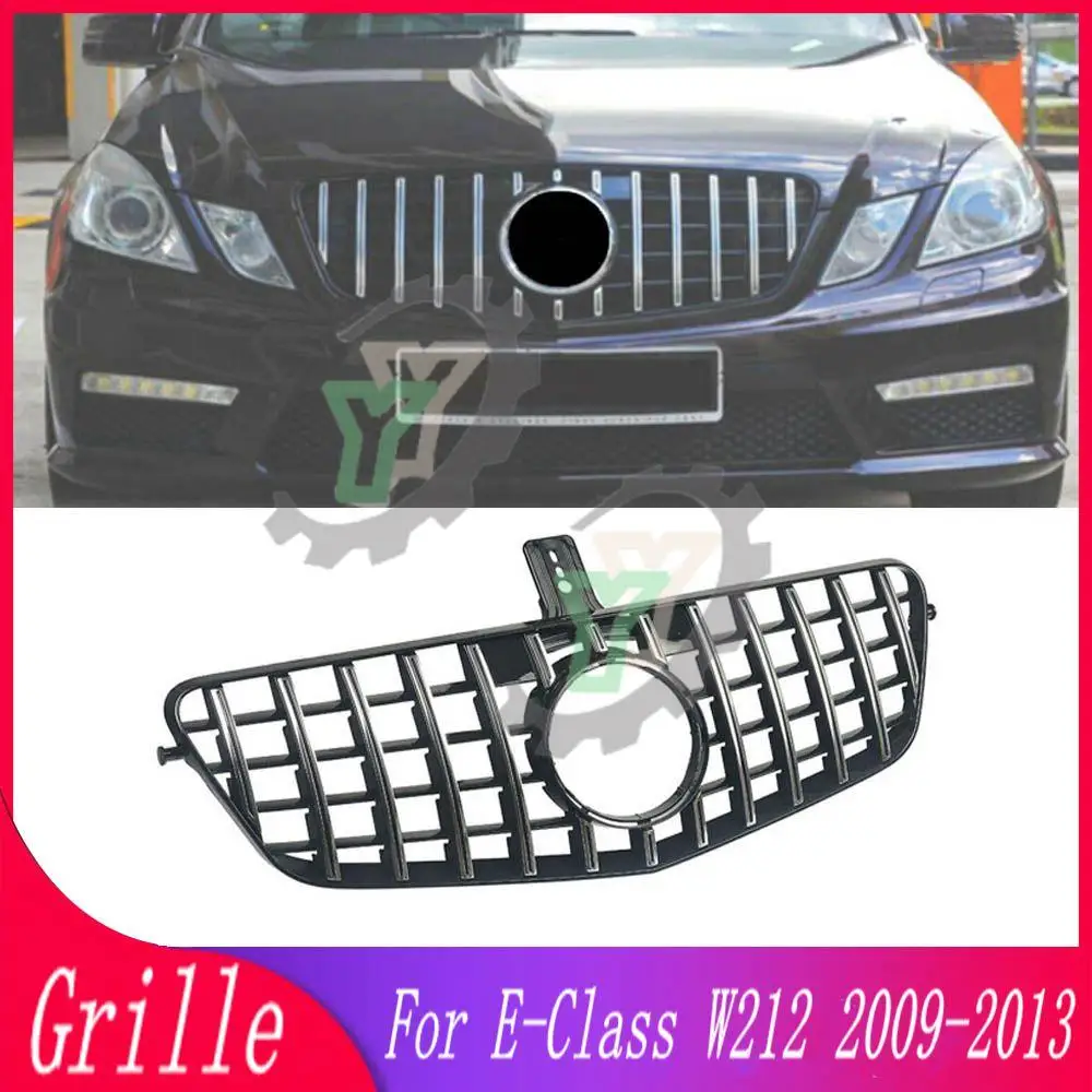 

Front Bumper Upper Grille Racing Grill For Mercedes-Benz E-Class W212 E300 E400 E200 E350 2009 2010 2011 2012 2013 Car Accessory