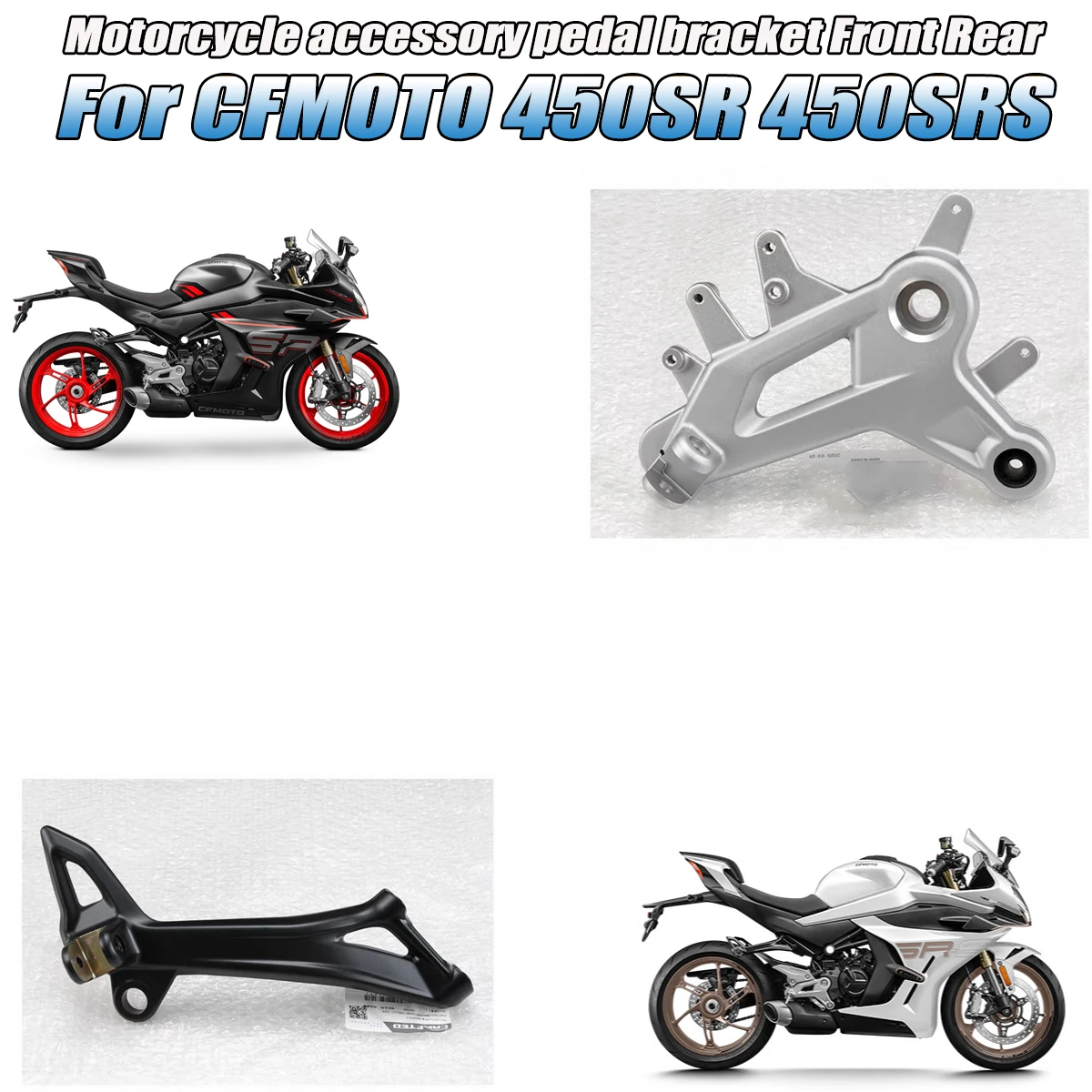 

Fit For CFMOTO 450SR 450SRS CF400 2022-2026 Motorcycle Accessories Pedal Bracket Pedal Stand Connection Board Pedal Board