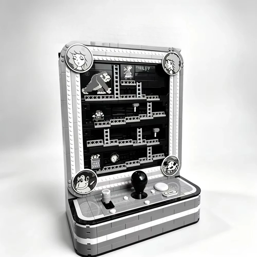 Game Cabinet Arcade Game Console Display Toy Models, Creative DIY Classic Collectibles Suitable for Friends and Adults