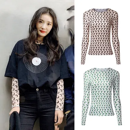

Moon Base Long Sve Women's T-irt Sunscreen Chic Early Autumn Sweet And Spicy Fem Faionable Commute Sle Polyester ...
