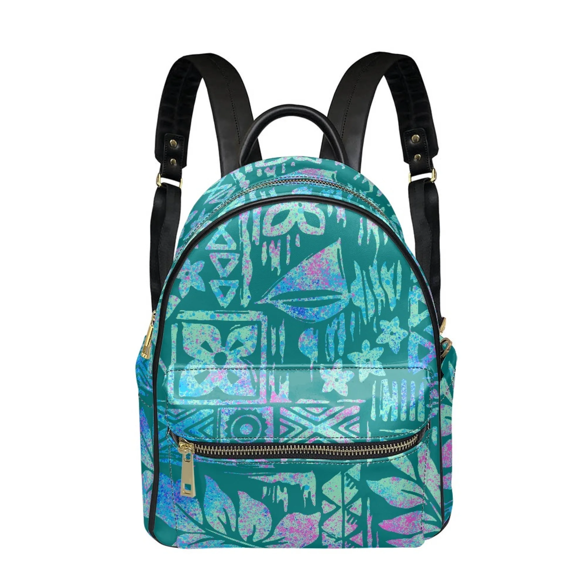 Women'S Backpack Pu Backpack Custom Backpack Pattern Polynesian Print Hawaiian Samoa Fiji Island Backpack Holiday Gifts