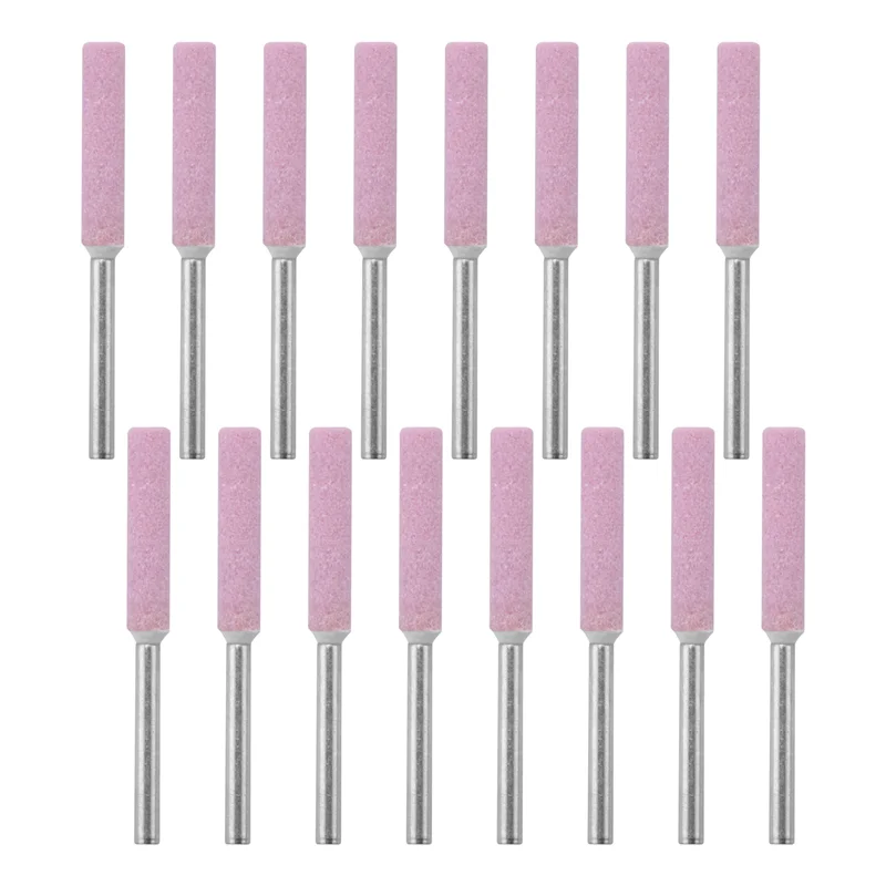 AC88-16Pcs Chainsaw Sharpener Grinding Stones 4.8Mm Sharpening Tool Stones Burr Chain Saw Grindstone File Replacement Tools