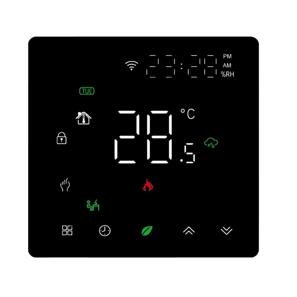 Smart Wifi Thermostat Floor Heating Thermostat Customizable Heating Energy Efficiency Remote Temperature Control