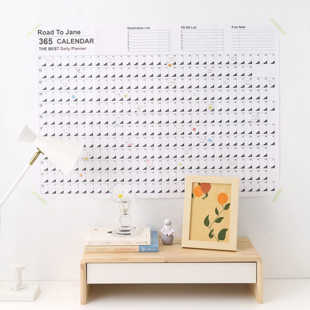 

1pc 2023 Wall Hanging Decorative Monthly Planner For Home Office Schedule Clear Printing Chic Design Multipurpose Wall Calendar
