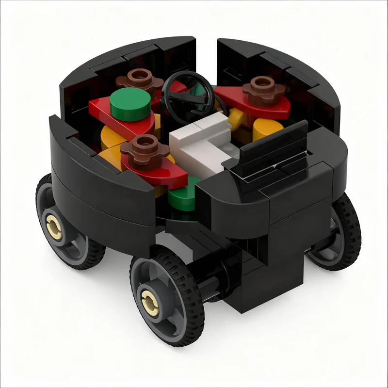 117pcs MOC City Ratatouille Soap Box Racer #3 Model Building Blocks Toys Architecture Christmas Gift Display Birthday Creative