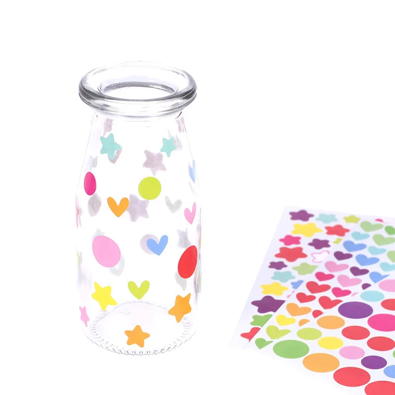 6 Sheets/Lot Round Dot Stickers Decorative Sticker Kawaii Deco Sticker DIY Diary Album Label Stationery Scrapbooking Supplies