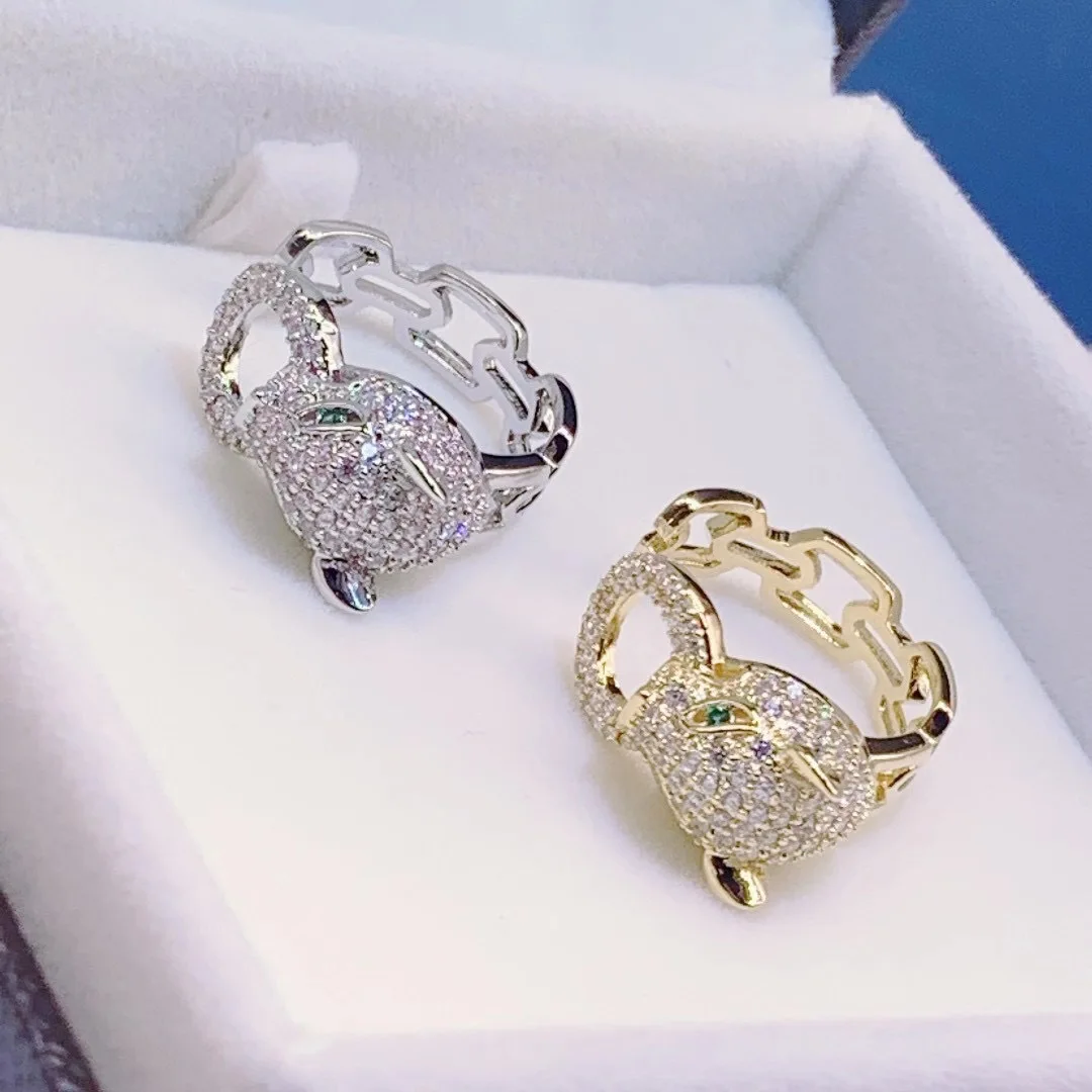 

HIBRIDE European and American Style Animal Opening Ring Men and Women Couple Style Daily Decoration Jewelry Wedding Gift R57