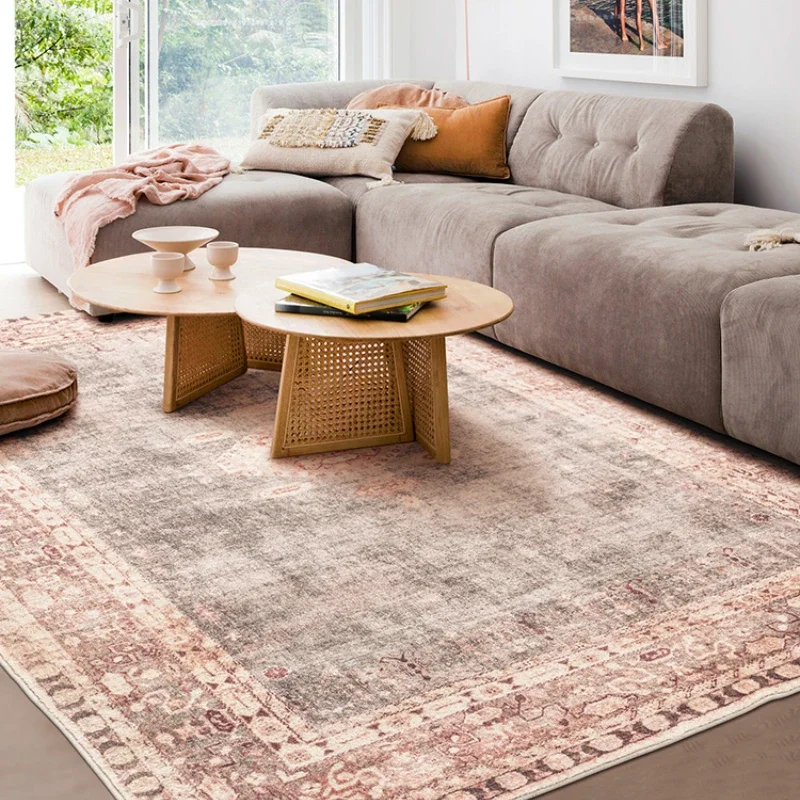 Large Size Bedroom Decor Soft Carpet Retro Style Carpets for Living Room Washable Cloakroom Rug Thickend Plush Bedside Floor Mat