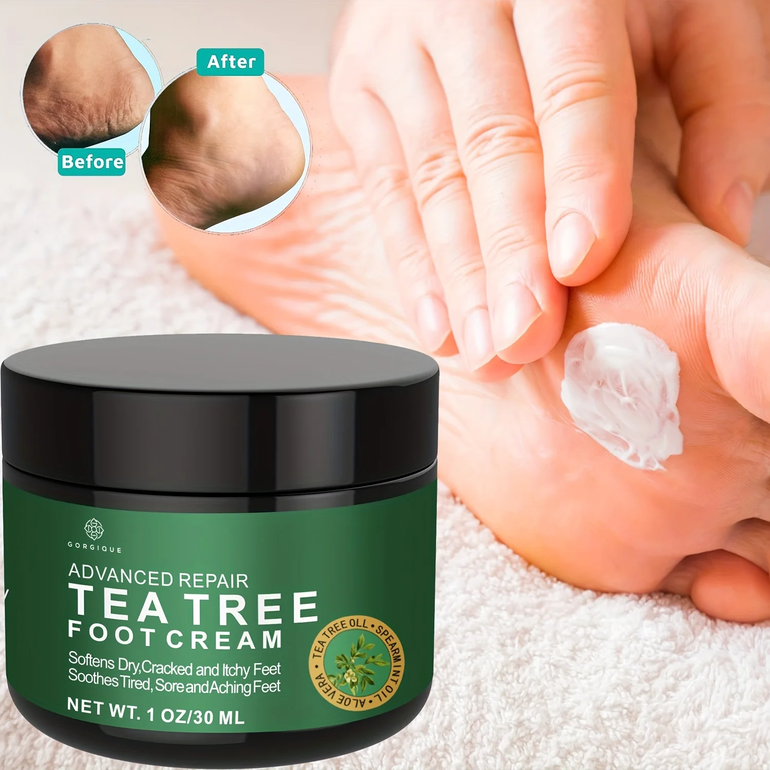 Tea Tree Oil Foot Cream for Dry Cracked Feet