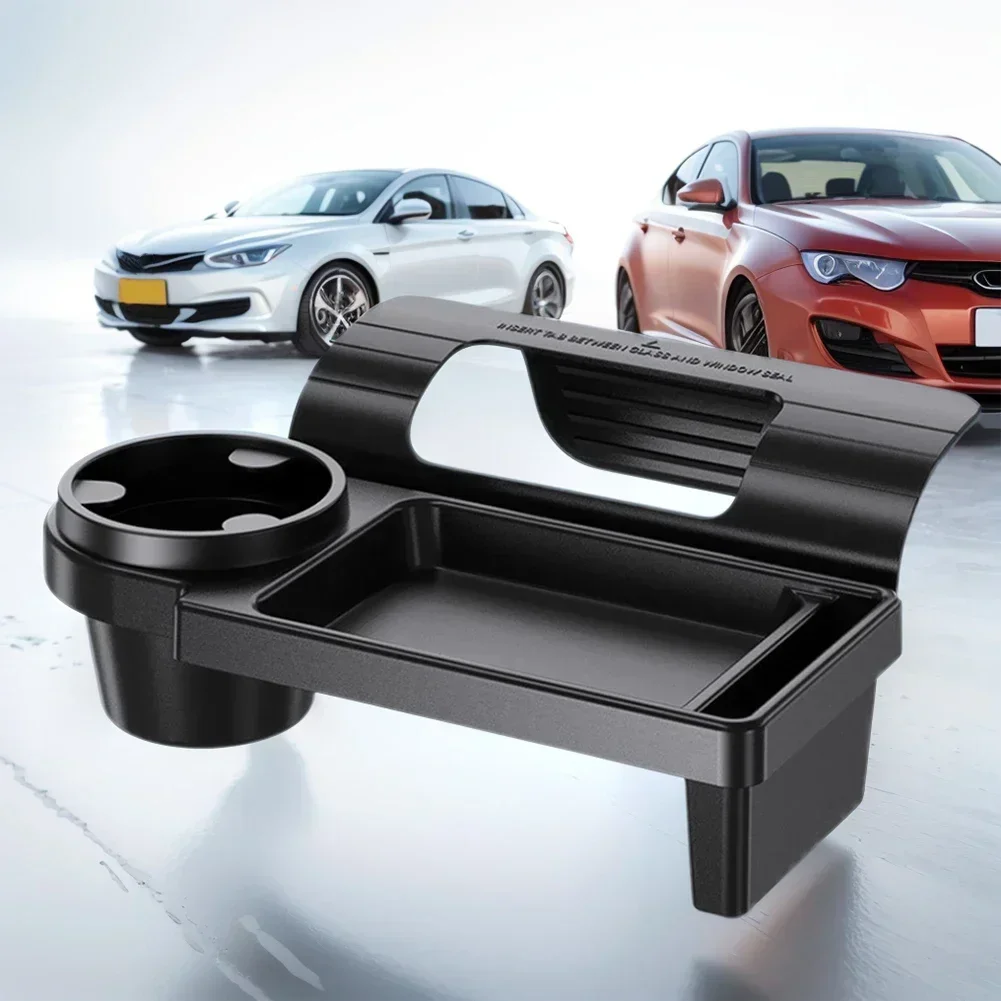 Organizador lateral da porta do carro com suporte de copo e slot para telefone-armazenamento de plástico durável para painel da janela ideal uso diário acessórios automotivos