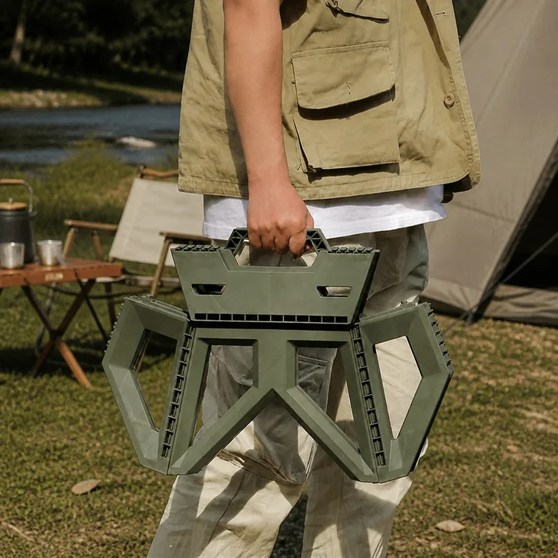 Portable Outdoor Folding Stool - Lightweight, Strong, and Durable Seat for Camping, Fishing, and Beach Activities