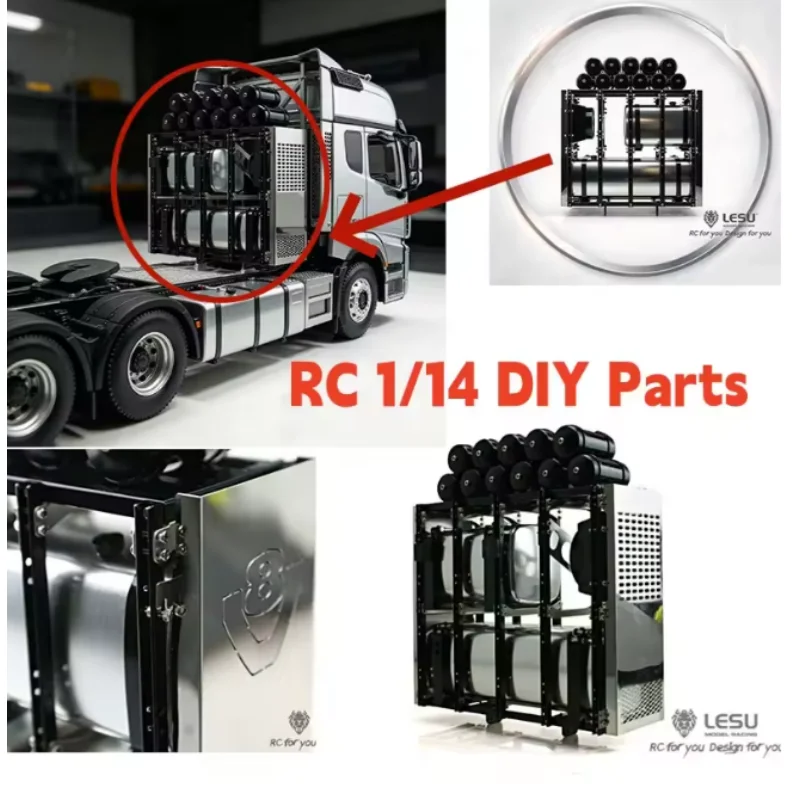 LESU Heavy Metal Equipment Rack Car Accessories For 1/14 RC Tractor Truck Remote Control For Tamiyay Model