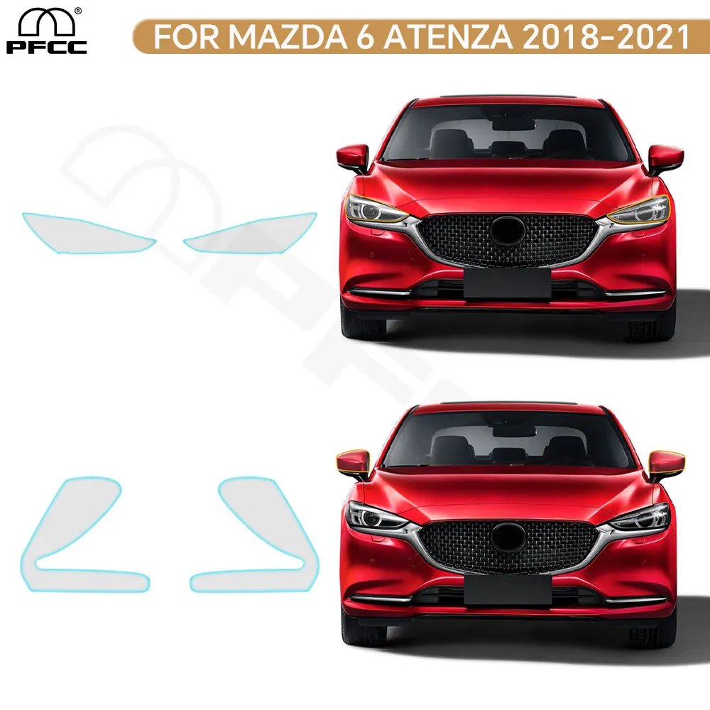 

For Mazda 6 Atenza 2018-2021 Car Headlight Rearview TPU Paint Protection Film Pre-cut PPF Bra Anti-scratch Clear Resistant Kit
