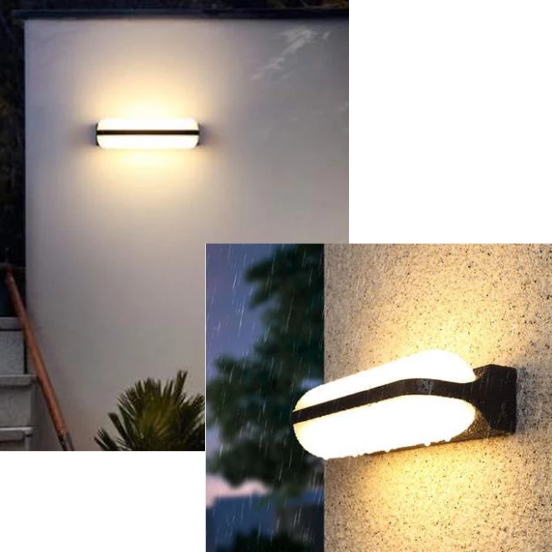 Modern Outdoor Aluminum Linear Strip Wall 110V 220V 3000K Warm White 6000k White Garden Wall Light Emitting Diode Wall Light