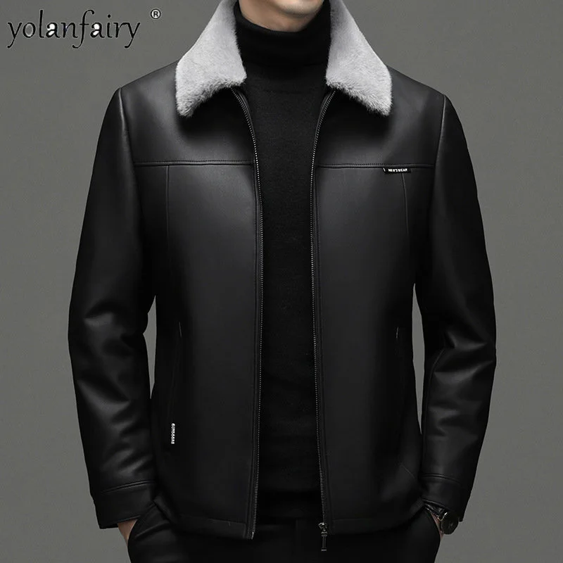 Winter Jackets for Men 90 White Duck Down High Quality Puffer Jacket Detachable Ferret Collar Learther Coat Veste Homme