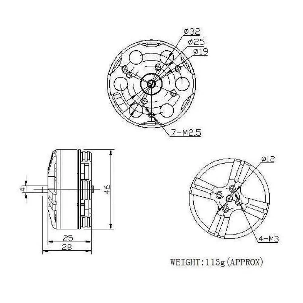 DYS BE4108 Motor Multi Rotor Helicopter part Tarot 4108 3-6S 380KV 580KV 720KV Disc Type Multi Rotor Brushless Motors Parts