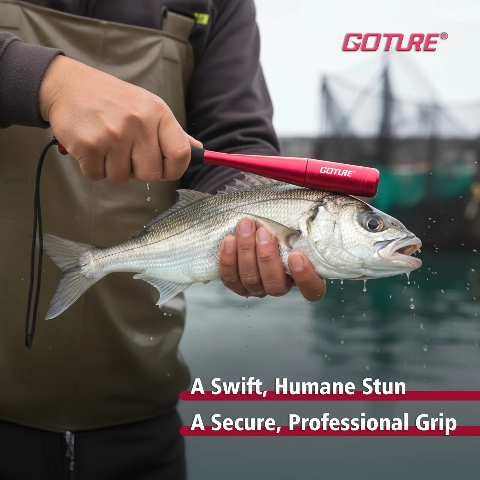 

Рыболовный инструмент Goture Priest Fish Whacker | Молоток-удочка из алюминиевого сплава для рыбалки на открытом воздухе с нескользящей ручкой из EVA, идеально подходит для ловли рыбы