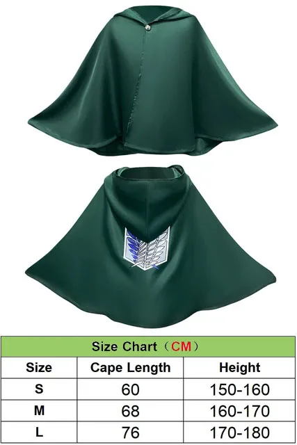 Eren Jager Cosplay Fantasia Cloak Survey Corps Cape Anime Attack On Cosplay Titan Costume Disguise Women Men Roleplay Outfits