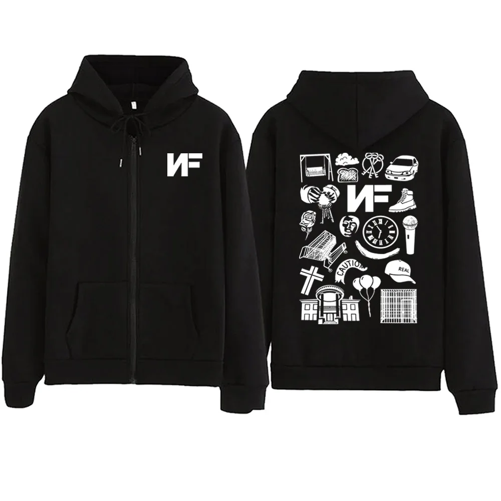 

NF Rapper Zipper Coat Hoodie NF Music Album Zipper Coat NF Rapper Merch Sweatshirt Unisex Gift Top