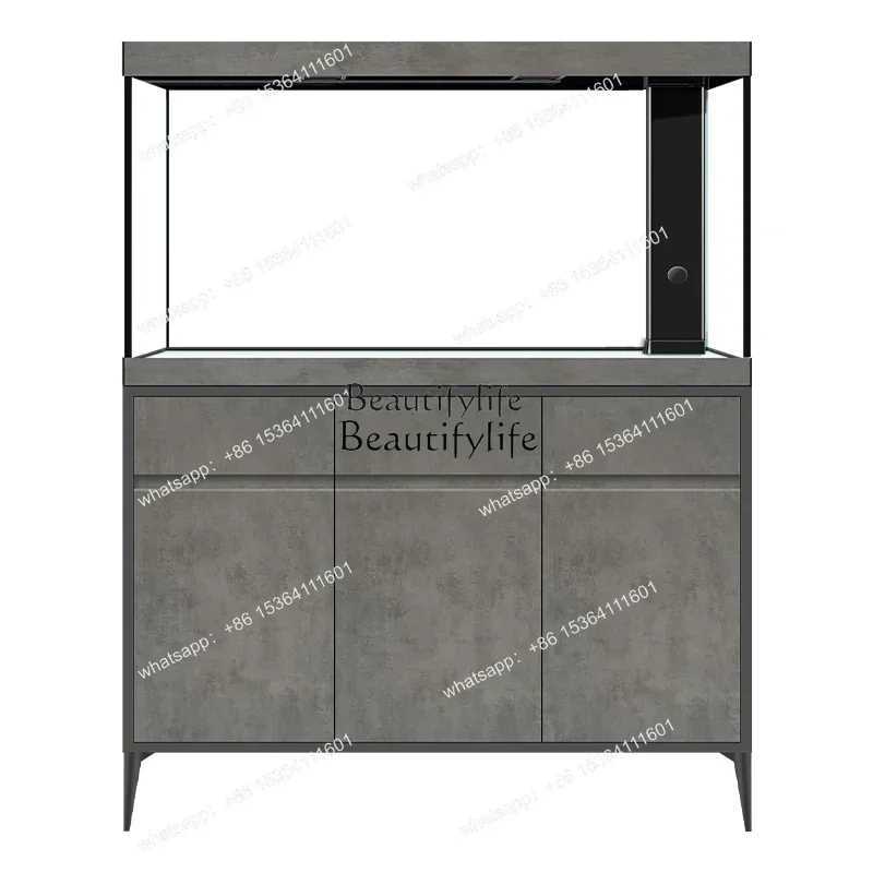 

Fish tank living room household bottom filter ecological tank ultra-white glass aquarium