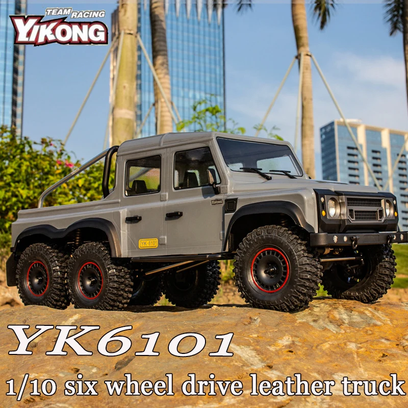 Yi Kong New Yk6101 6 * 6 Six Wheeled Pickup Rc Remote Control Model Car 1/10 Off Road Six Wheel Drive Climbing Vehicle