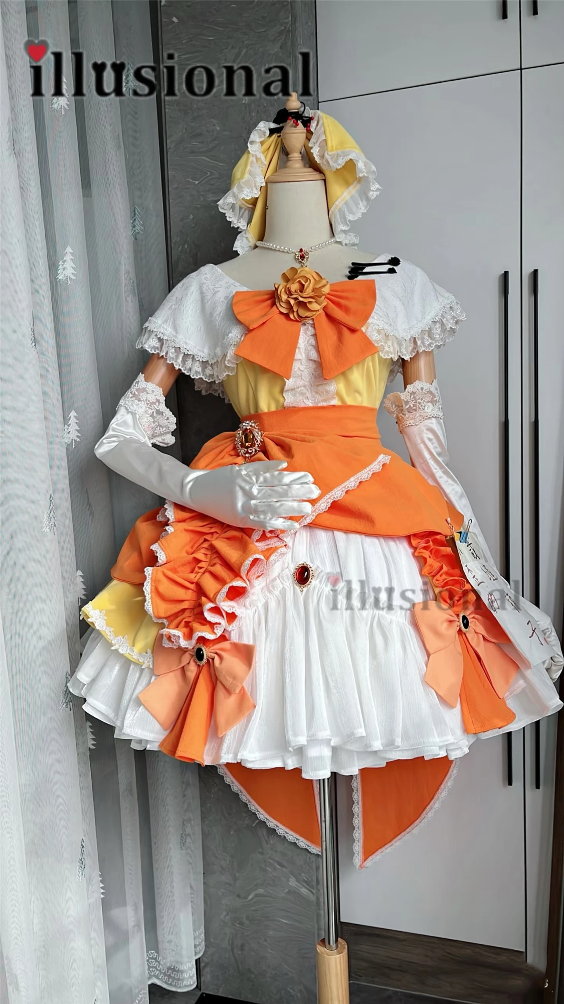 illusional Customized Ri Riliane Lucifen d'Autriche n Cosplay Costume women short version party dress female halloween