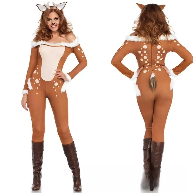 

Sexy Forest Deer Jumpsuit Roleplaying Cross Border Women's Fashion Spring 2026 No Brand Registered Trademark NJTwrj5l5