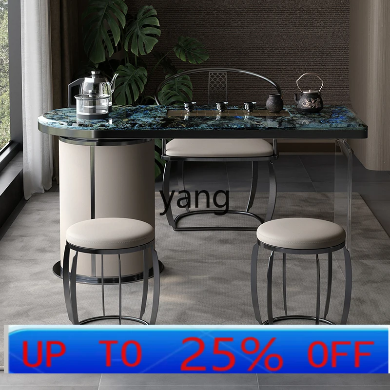 LMM Luxury Stone Slate Tea Table Modern Simple Household Acrylic Suspension Tea Table