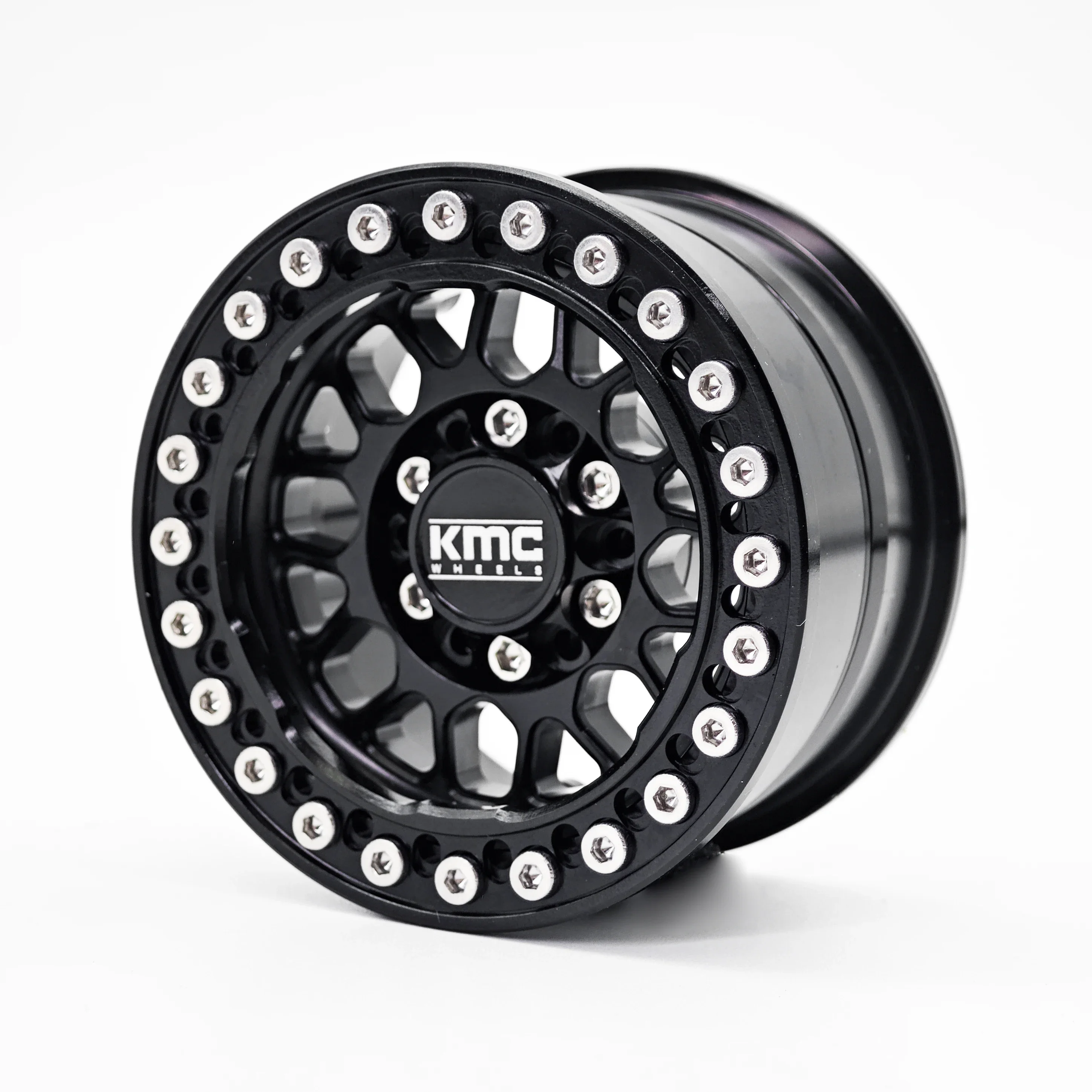 KMC 1.9 Inch Beadlock Aluminum Alloy Wheel Hub for 1/10 RCSCX10 TRX4 D90 MK07 Crawler Car Upgrade Parts