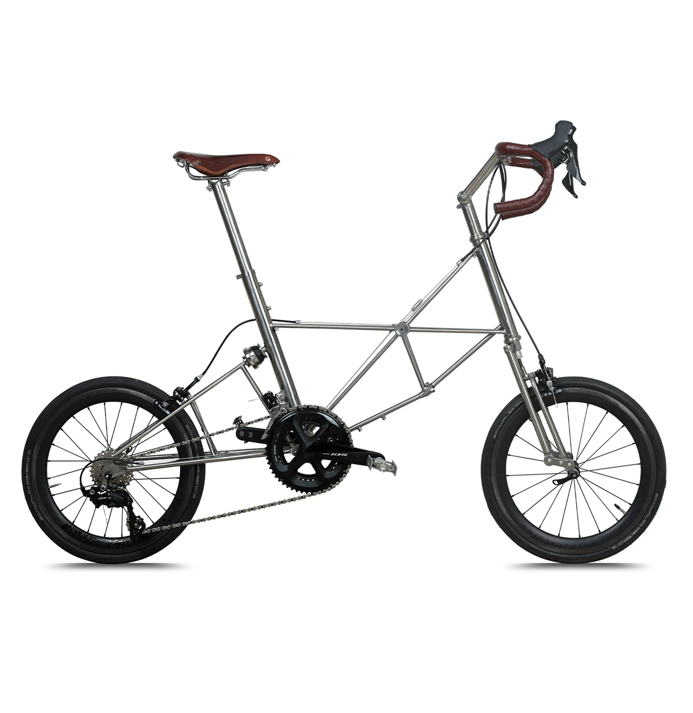 COMEPLAY Full Titanium Alex Moulton GT MK3 Detachable Bike, 20