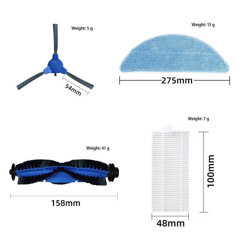 Voor Cecotec Conga 2290 Ultra 05661 Robot Vacuüm Vervanging Reserveonderdelen Accessoires Zijborstel Hepa Filter Dweil Doek