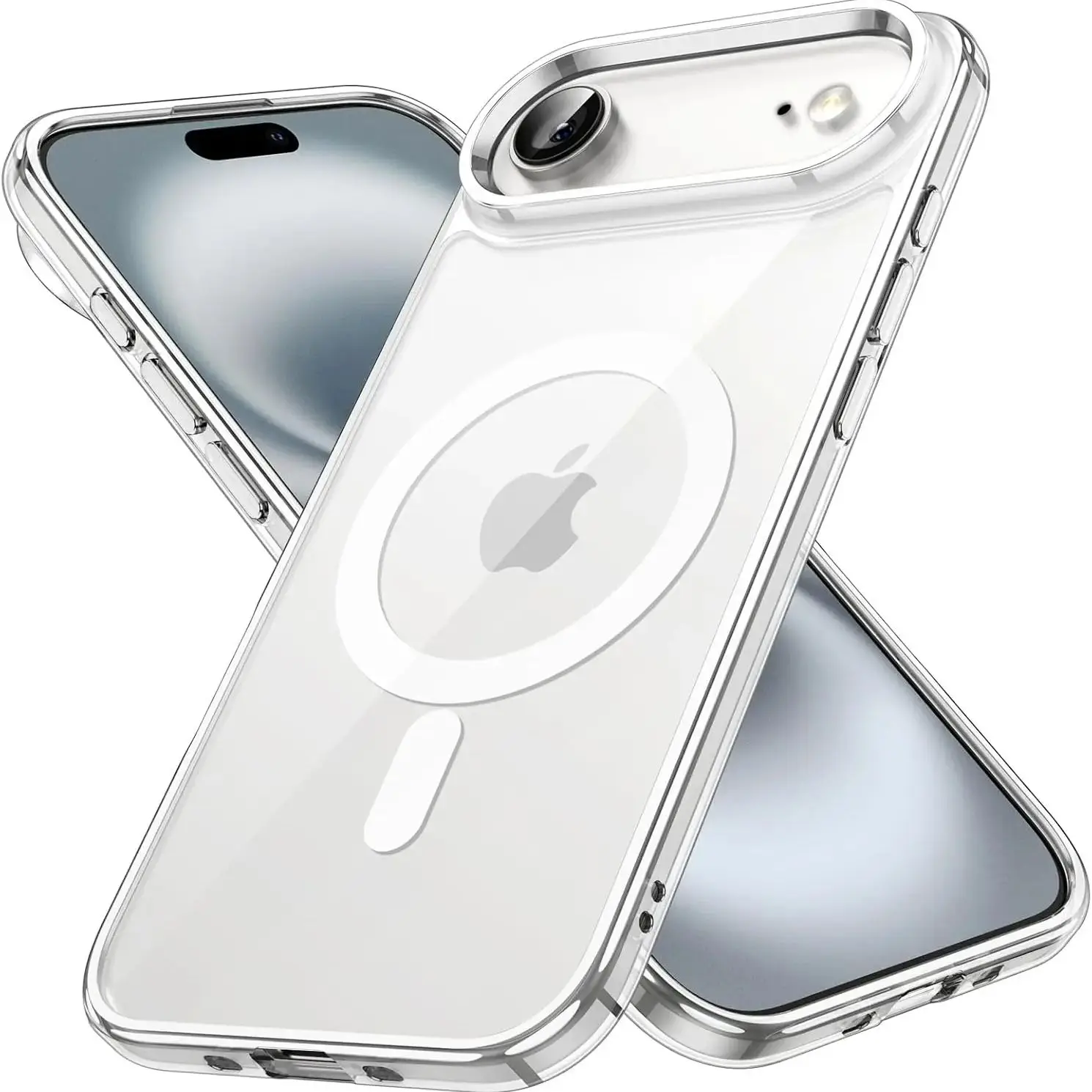 

Магнитный чехол для телефона для iPhone 17 17 Pro Max 17Air, прозрачный, совместимый, прозрачный, простой, не желтеющий, защитный чехол от падения