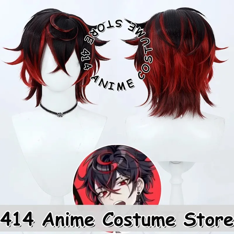 

Game & Anime K9 Kuro Cosplay Wig Black-red Gradient Realistic Scalp Heat-Resistant Fiber Synthetic Hair