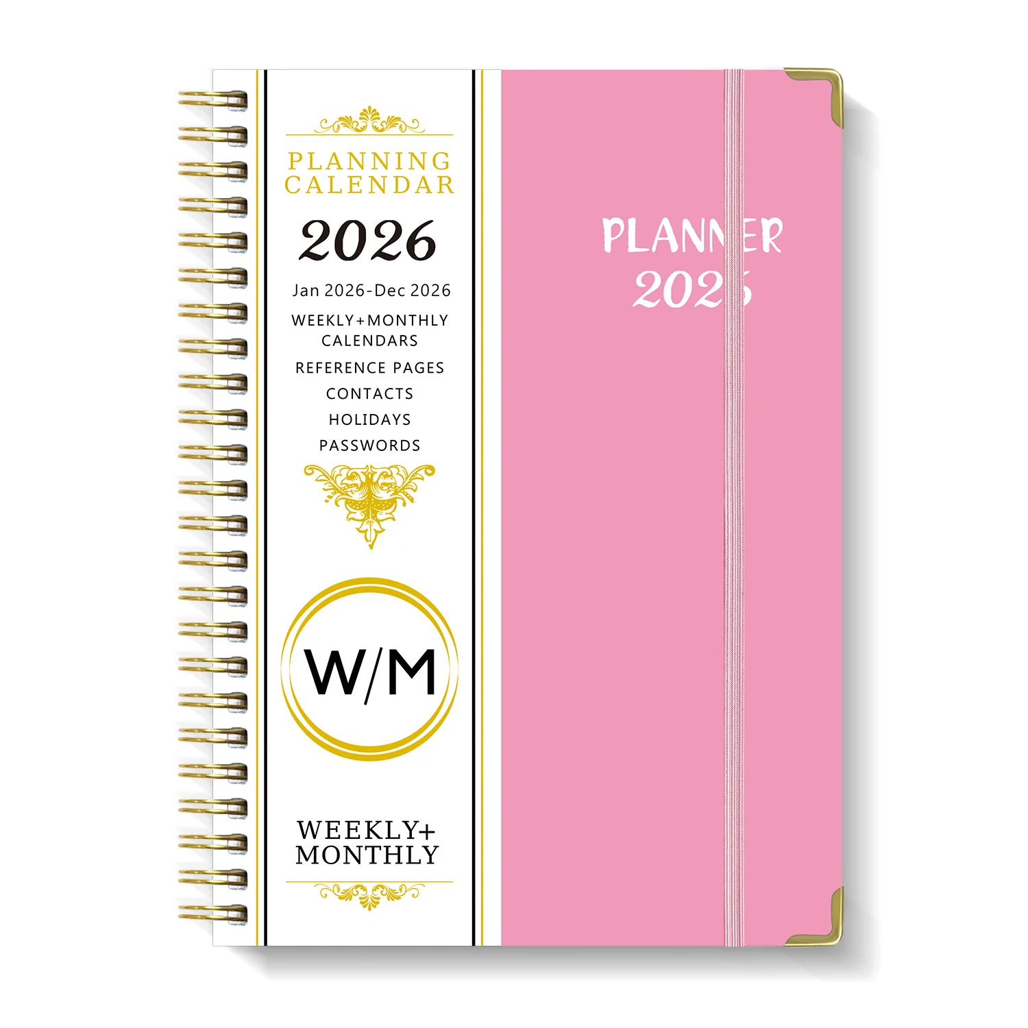2026 English Notebook A5 Coil Calendar Book Weekly Planner Book Work Record Schedule Book Notebooks & Writing Pads