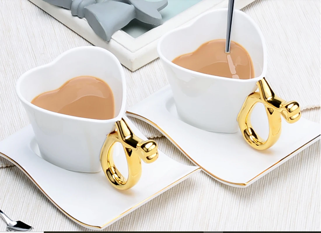 European-Style White Coffee Set