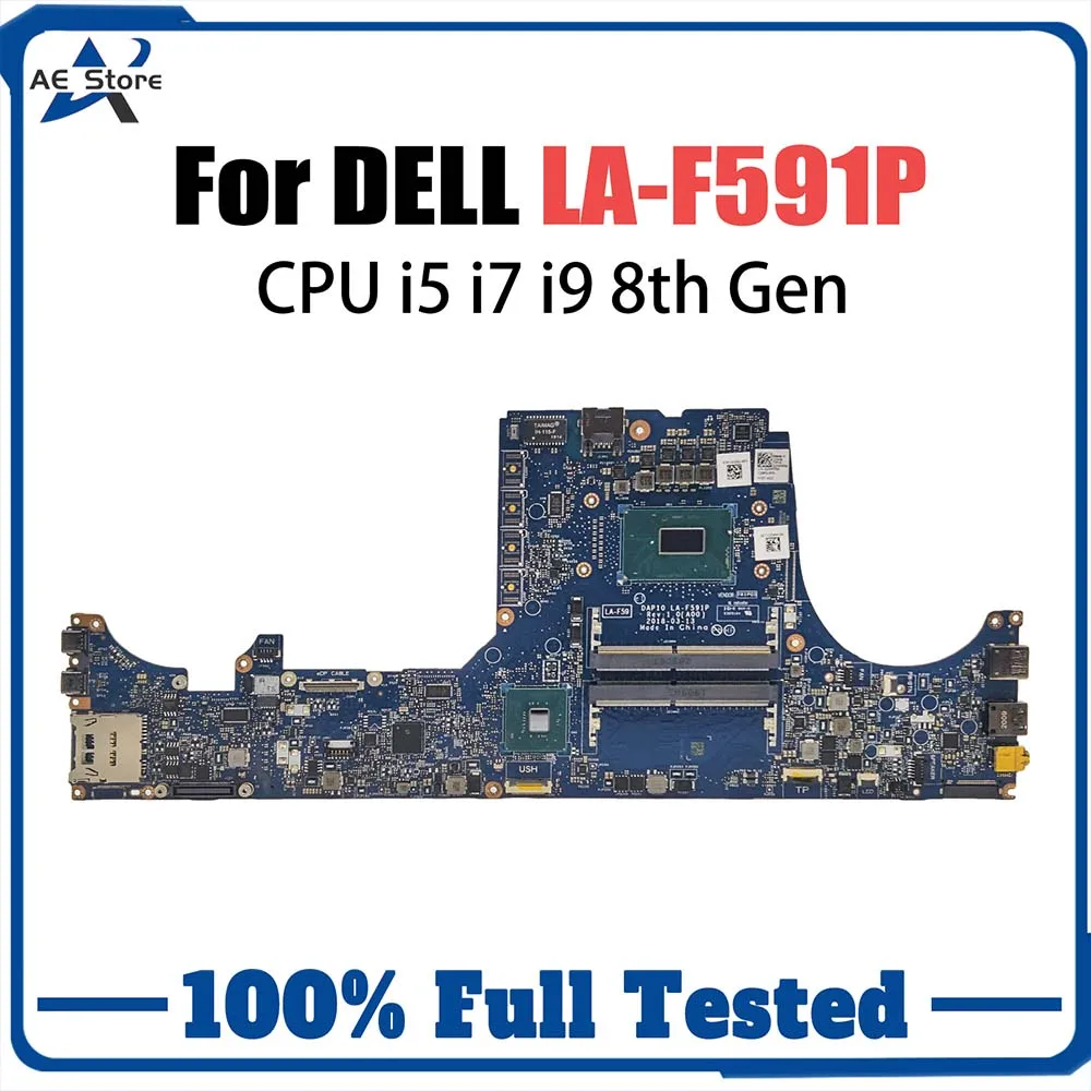 LA-F591P Notebook Motherboard For Dell Precision 7530 Laptop Mainboard CN-02NRRM 2NRRM with E-2176 E-2186 I5 8th CPU